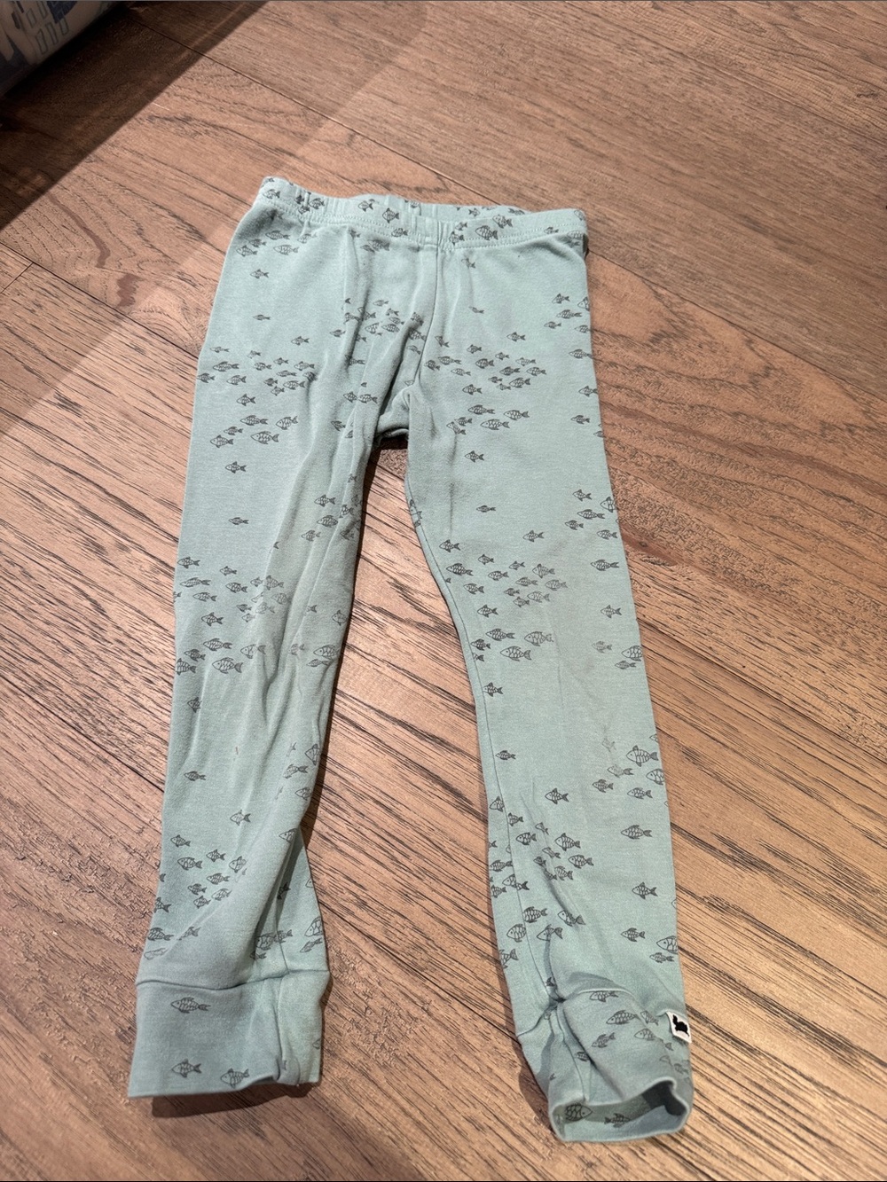 Little & Lively  Green Fish-Pattern Stretch Leggings
